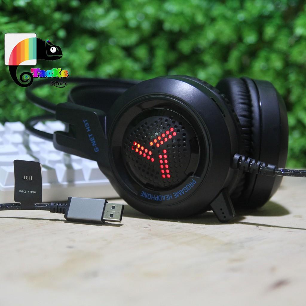 Tai Nghe Gaming G-net H3T Jack 3.5 - Jack USB- Âm thanh 2.1 - 7.1 - Đèn led đổi màu