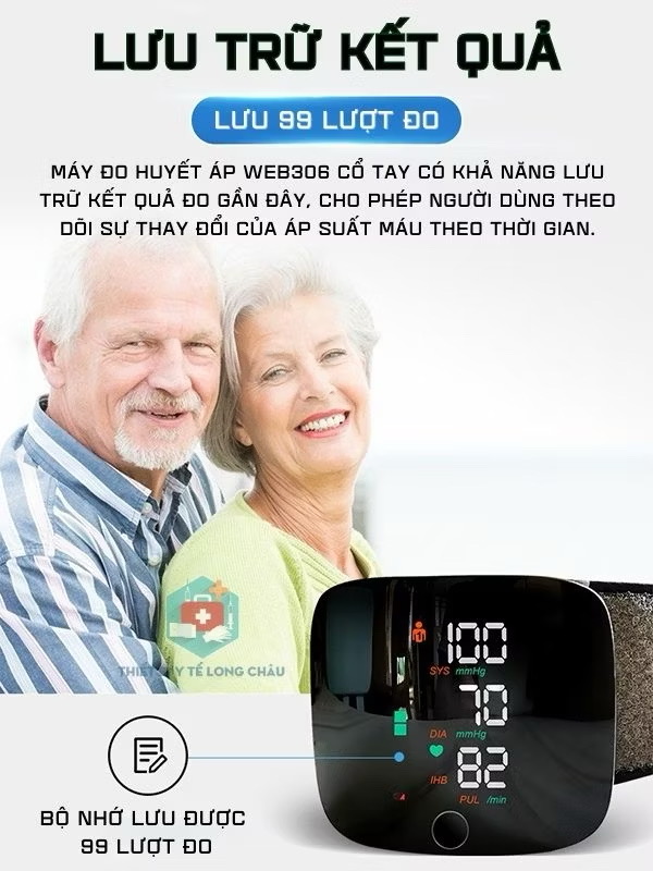 ￼Máy Đo Huyết Áp Cổ Tay Màn Hình LED - Đọc Kết Quả Bằng Tiếng Việt, Sạc Pin, Độ Chính Xác Tuyệt Đối