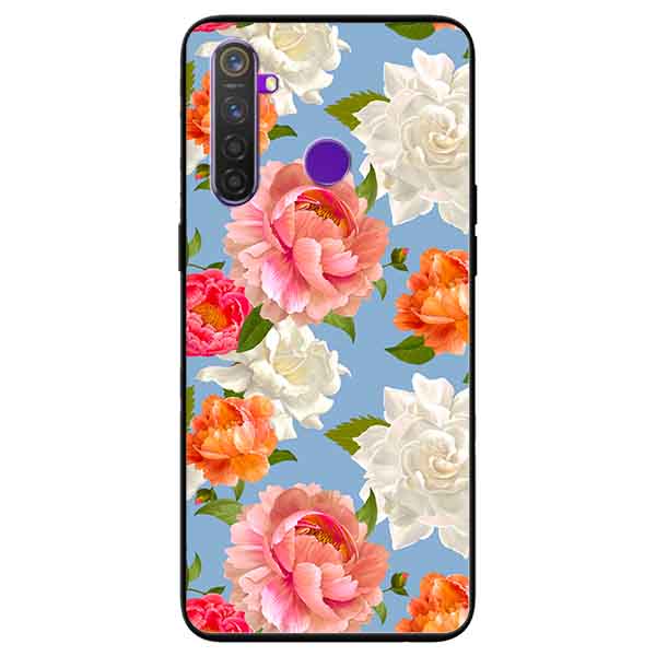 Ốp lưng in cho Realme 5 Mẫu Hoa Đa Sắc
