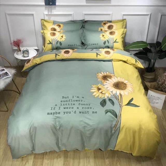 Set Cotton LiVing Nhập Khẩu Cao Cấp Hoa Hướng Dương