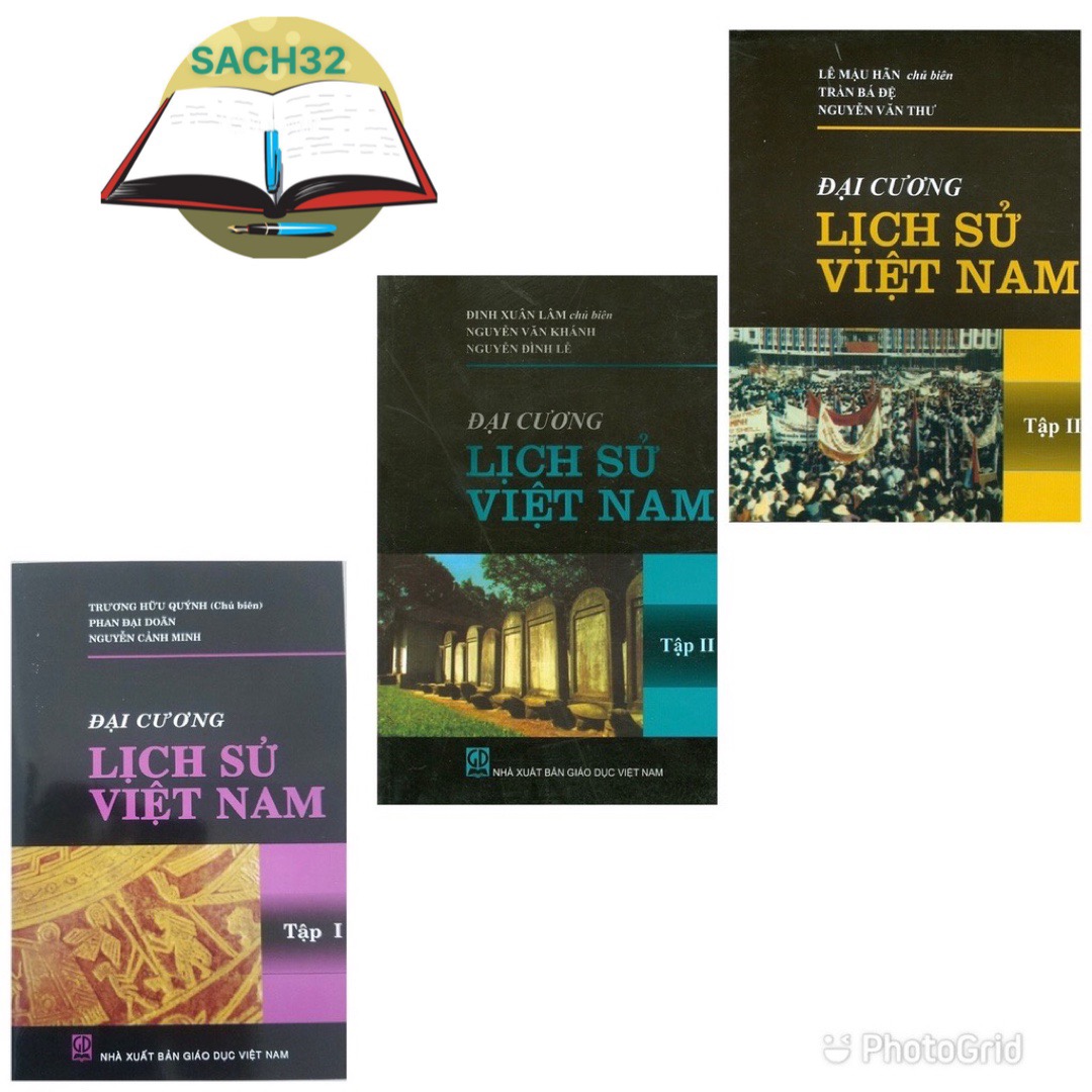 Combo Đại Cương Lịch Sử Việt Nam Tập 1 + Tập 2 + Tập 3