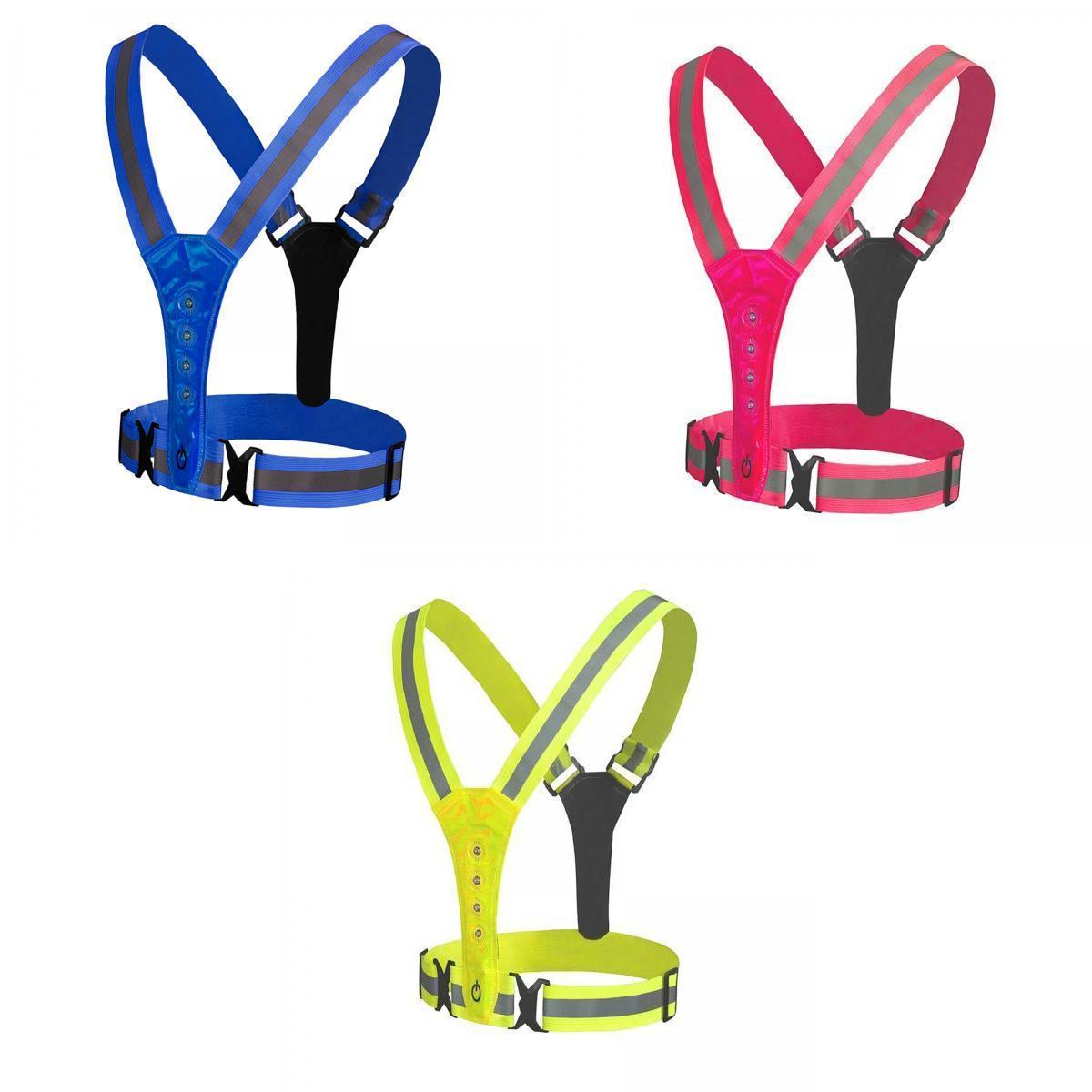3 Modes 8 Bright LED Reflective Vest Warning Lights/ for Night Running
