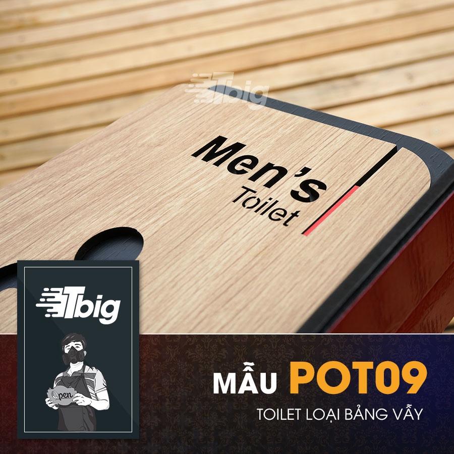 Bảng toilet gỗ chỉ hướng loại bảng vẫy thiết kế sang trọng đẳng cấp