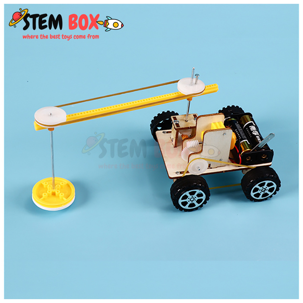 Đồ chơi STEM bộ lắp ghép robot quét rác chạy pin - Trò chơi DIY STEM BOX