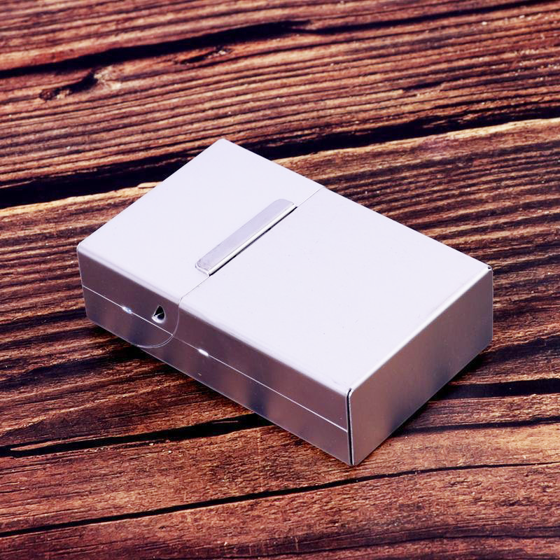 Hộp Đựng Thuốc 20 Điếu Lớn Ngắn Kim Loại Bóng Trơn 5 Màu