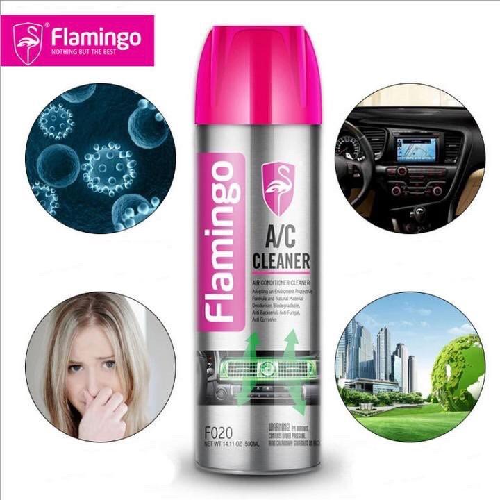 Bình Xịt Bọt Vệ Sinh Điều Hòa Ô Tô Flamingo F020 500ml