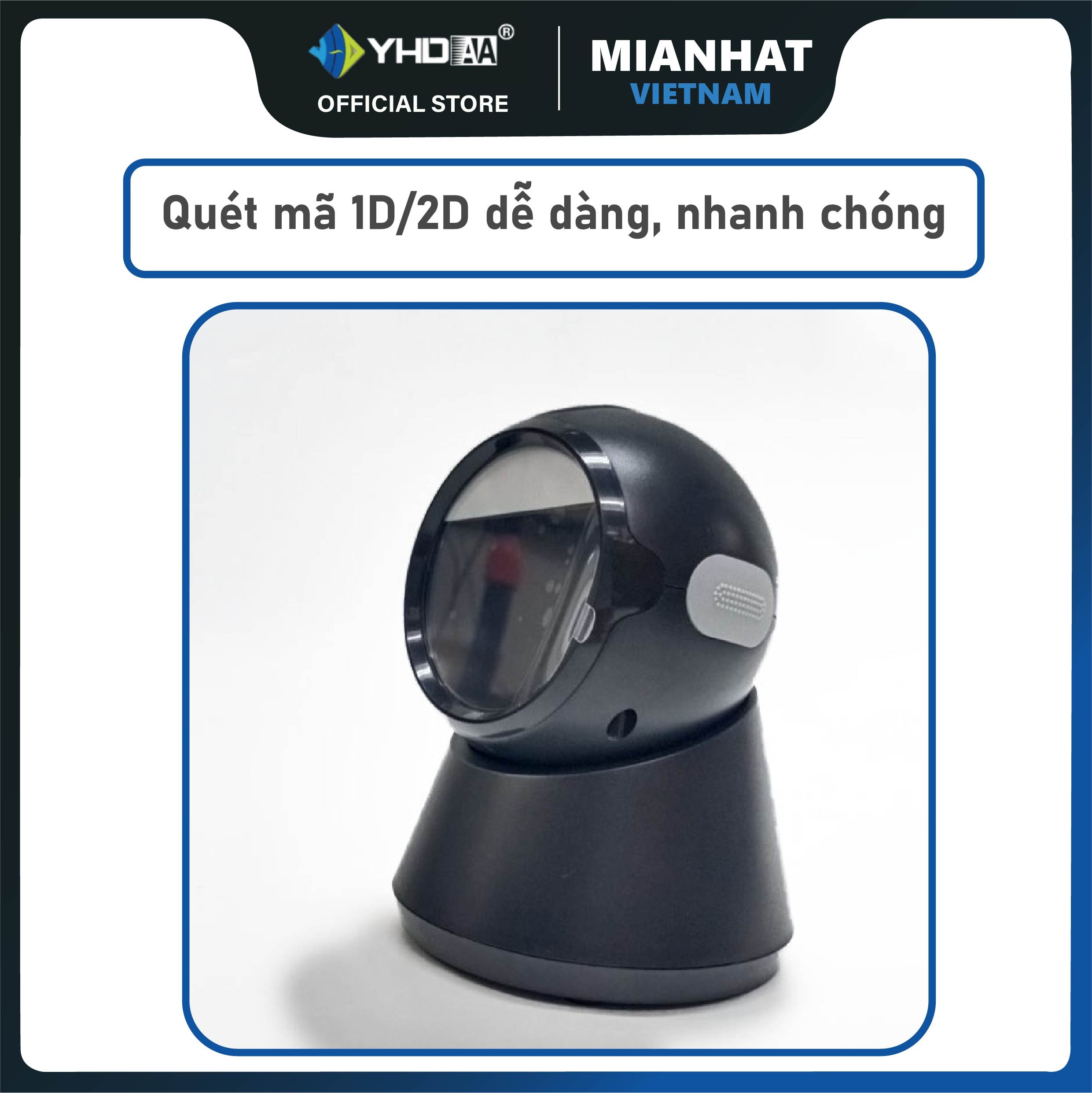 Máy quét mã vạch siêu thị YHD 9100D đọc mã vạch Barcode 1D Qrcode 2D sản phẩm dùng trong Cửa hàng, Siêu thị - Hàng nhập khẩu