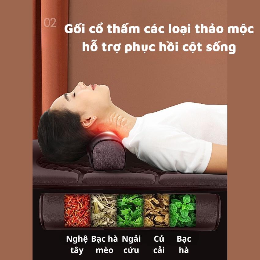 Nệm Massage Toàn Thân Hồng Ngoại Da PU Cao Cấp, Đệm Massage 12 Điểm, Khay Massage Chân Rời