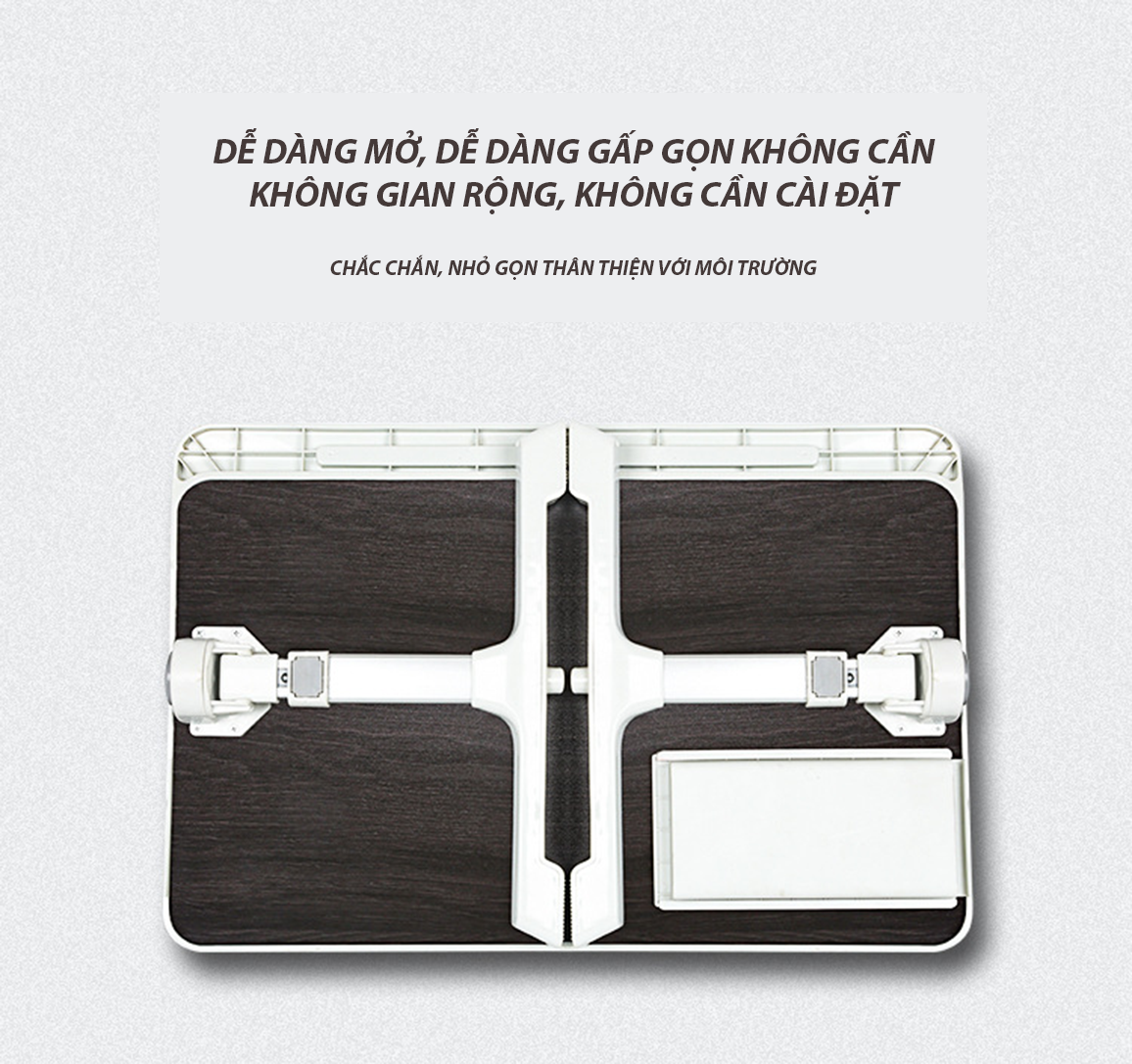 Bàn ngồi giường thông minh gấp gọn có ổ sạc