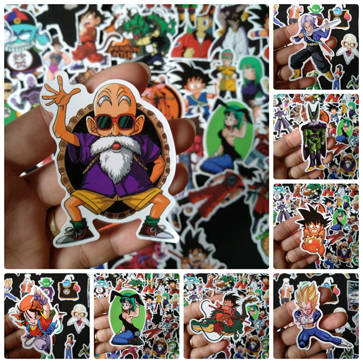 Bộ Sticker dán cao cấp chủ đề DRAGON BALL - SONGOKU - Dùng dán Xe, dán mũ bảo hiểm, dán Laptop