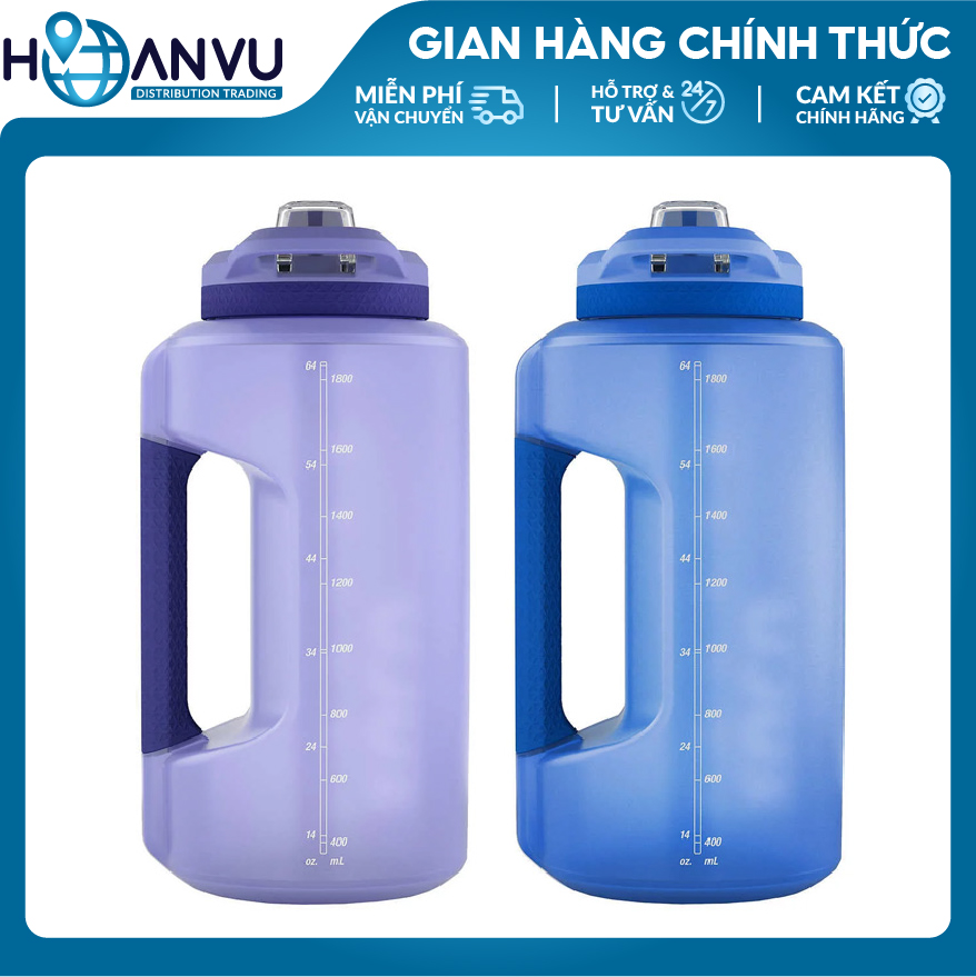 Bình Nước Thể Thao Nhựa Zulu Goals Half Gallon Plastic Jug, 4 màu