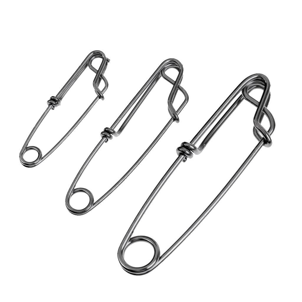 20Pcs 80mm/100mm Stainless Steel Long Line Clips Tuna Snap Fishing Tackle Ocean Boat Fishing