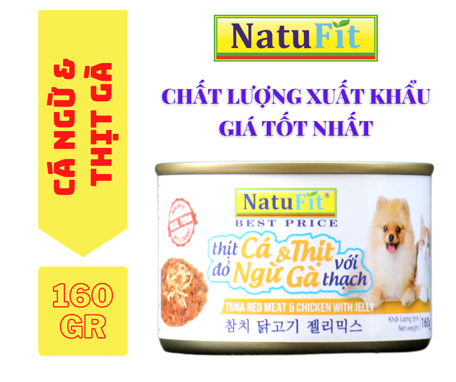 Thức Ăn Chó Mèo Pate NATUFIT Hộp 160gram