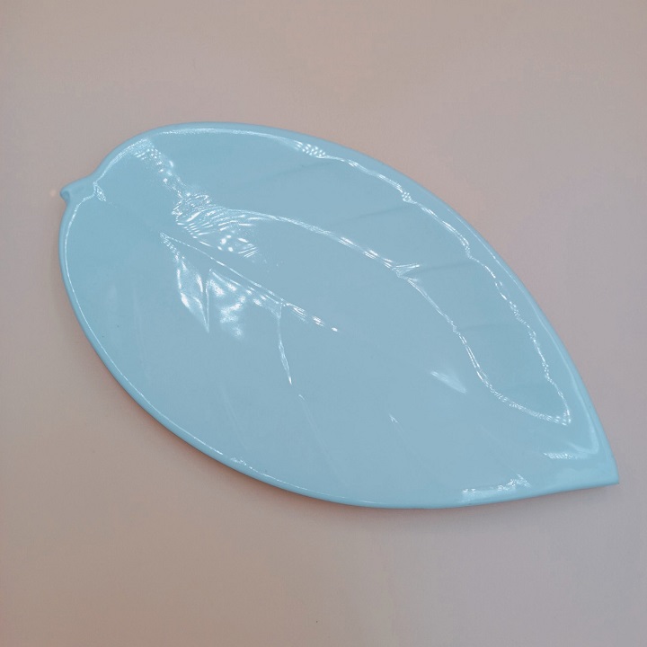 Dĩa Sứ Trang Trí Hình Lá Màu Trắng đường kính 30cm sứ long phương cao cấp