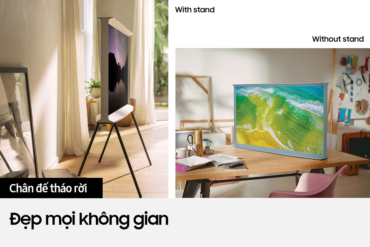 Smart Tivi Qled The Serif Samsung 4K 55 inch QA55LS01B - Model 2022 - QA55LS01BAKXXV - Màu
