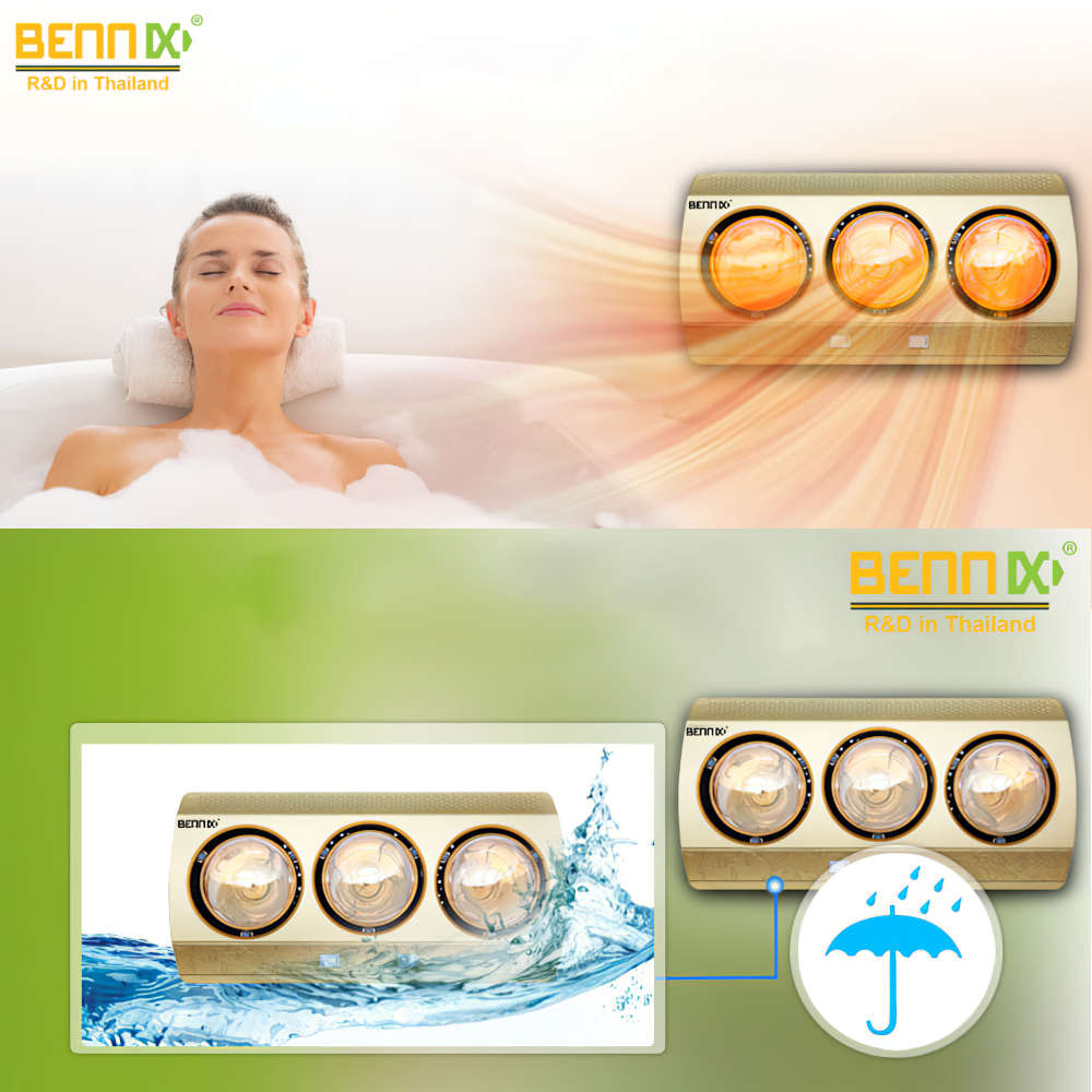 Đèn sưởi nhà tắm Bennix 3 bóng BN-3G - Hàng chính hãng