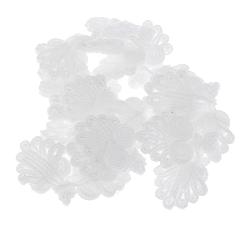 10 Pairs Chinese Frog Knot Closure Buttons Fastener Sewing Handmade DIY Bag Cloth