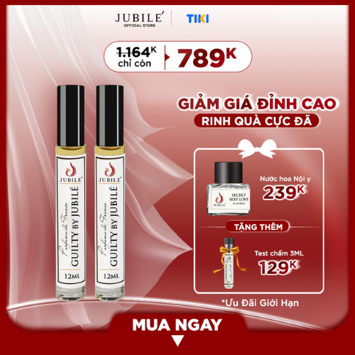 Combo 2 Chai Tinh Dầu Nước Hoa Pháp Jubilé 12ml Lăn, Nước Hoa Pháp cao cấp Thơm Lâu
