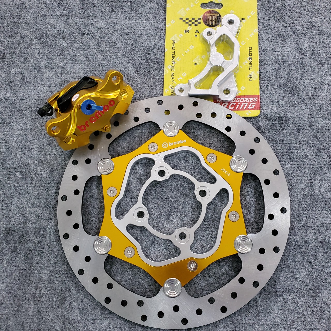 Combo Heo Vàng May mắn kèm dĩa 2 tấc 6 và pass nhôm CNC dành cho dòng Sirius xăng cơ
