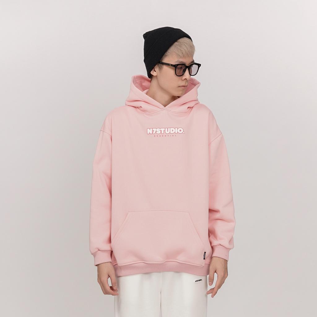 Áo Hoodie nỉ bông N7 STUDIO basic nam nữ oversize form rộng thu đông Local Brand