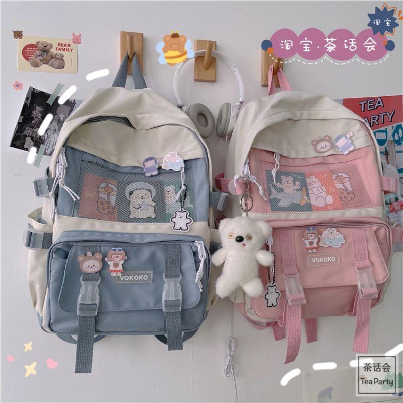 Balo thời trang nam nữ ulzzang zaoho balo đi học đi chơi Mar mibag 2 khoá