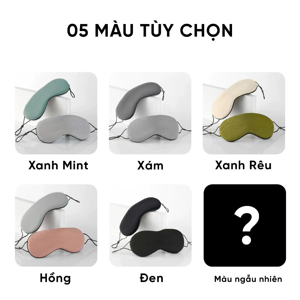 Bịt Che Mắt Ngủ Kèm Bịt Tai Văn Phòng, Trên Xe Ô tô, Máy Bay, Thoáng Khí, Mềm Mại Cho Giấc Ngủ Ngon, Mặt Nạ Ngủ. Du Lịch Dã Ngoại Phượt Thiền
