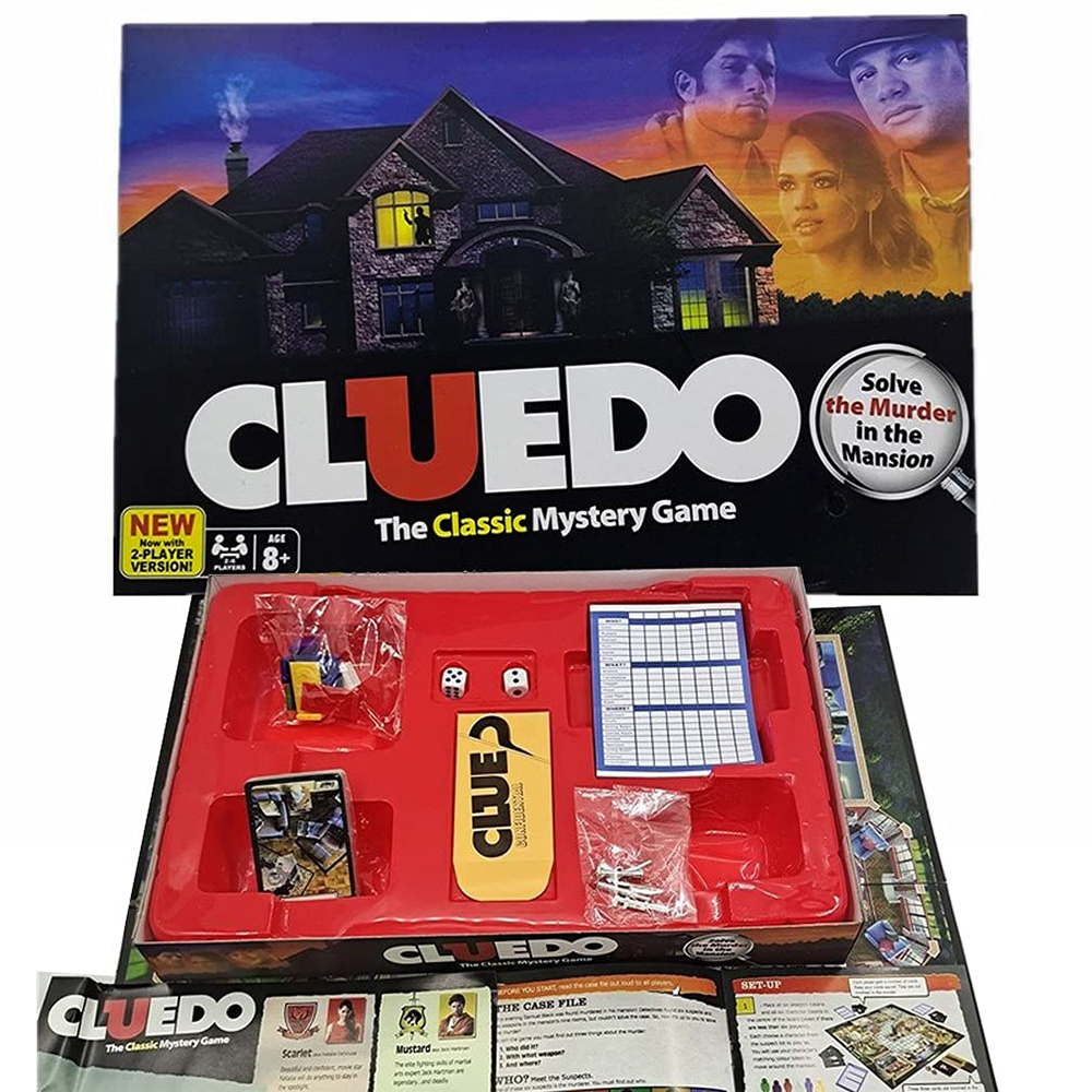 Bộ Board Game Giải Trí Solve the Murder in the Mansion Cluedo Trò Chơi Phá Án Hiện Đại