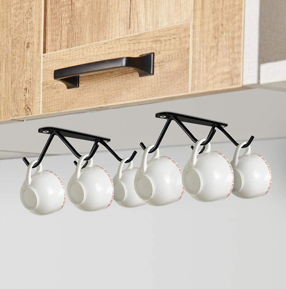 Giá Đỡ Đồ Uống, 2 Chiếc Cốc Dưới Tủ Quần Áo Kệ Sắt Không Gỉ Cà Phê Cốc Cốc Cho Cà Phê lưu Trữ