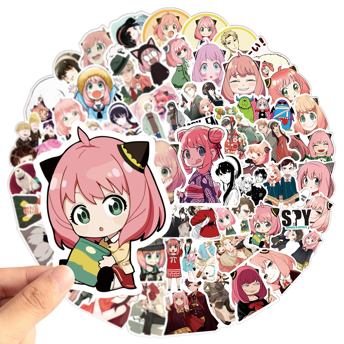 50 hình dán Sticker SPYxFAMILY không thấm nước dán laptop, nón bảo hiểm, xe, điện thoại, vali... 50 hình rời không lặp lại