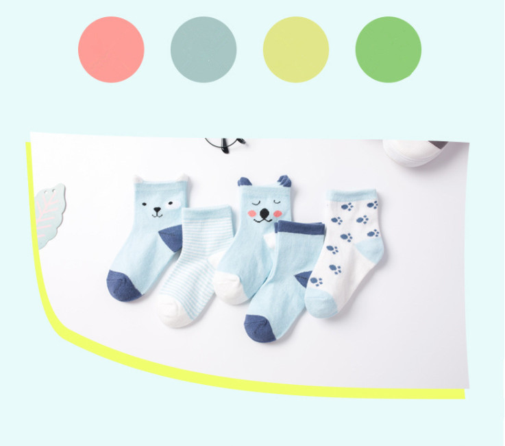 Set 5 Đôi Tất, Vớ Hình Bé Mèo Cao Cổ, Chất Thun Cotton 4 Chiều, Êm Mềm, Co Dãn Tốt, Thoáng Mát, Nhanh Khô, Đáng Yêu, Dễ Thương, Ưa nhìn, Nhiều Màu Sắc Phù Hợp Cho Bé Đi Học, Đi Chơi Đều Đẹp, Thoải Mái