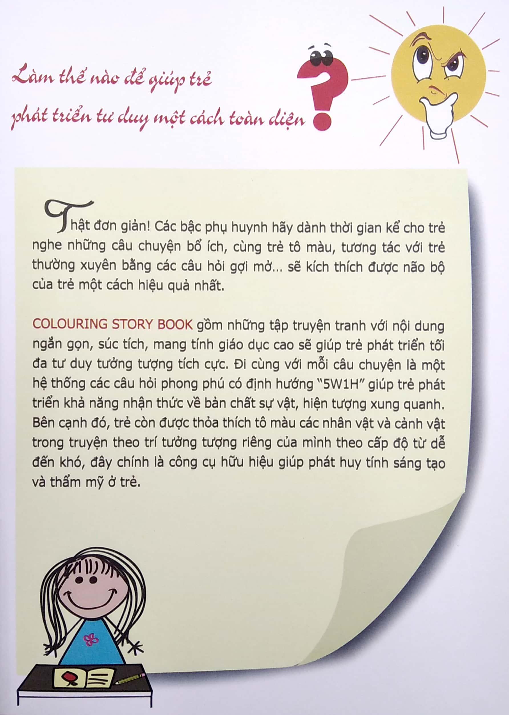 Truyện Tô Màu Phát Triển Tư Duy Thumbtelling - Chị Mèo Nhận Họ