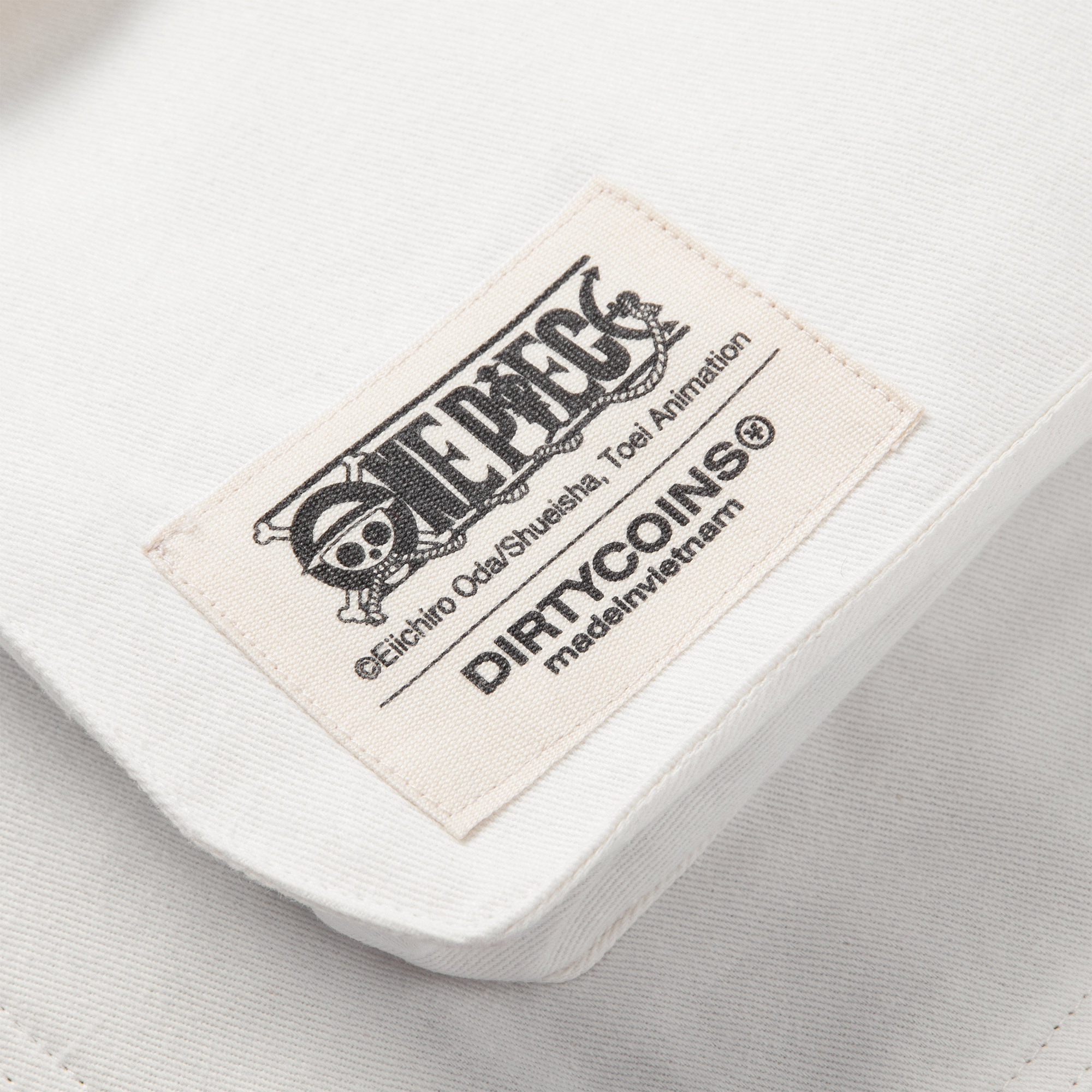 Áo Khoác DirtyCoins x One Piece Logo Utility Vest - White