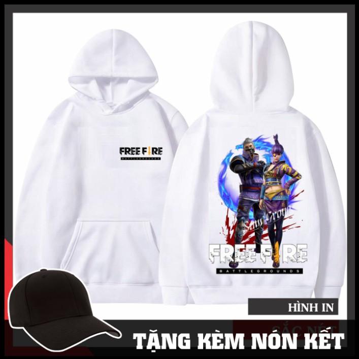 Takan Store Áo HOODIE Free Fire Màu Trắng Lãng Khách Nữ Hiệp Mới Takan Store