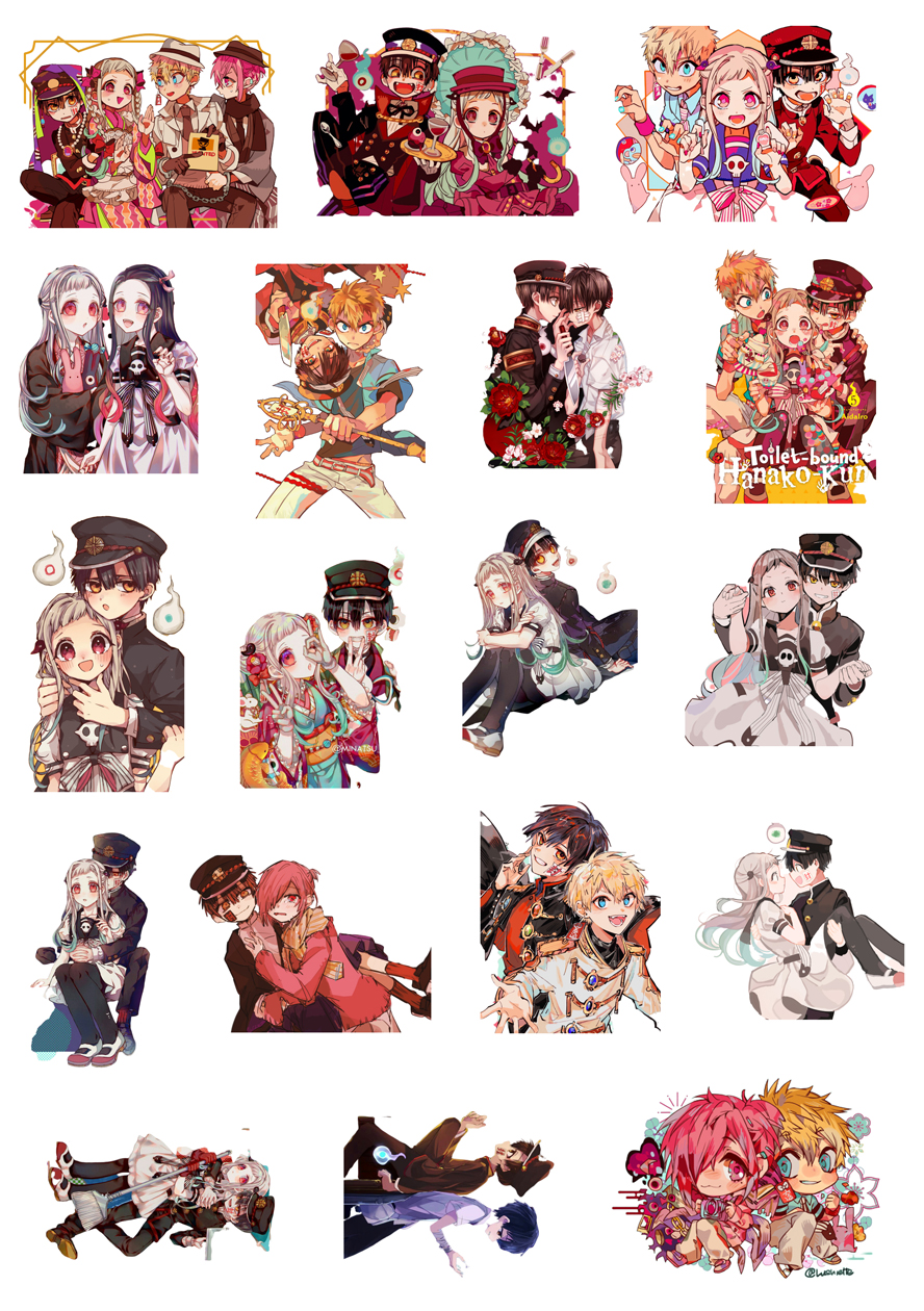 Ảnh sticker Jibaku Shounen Hanako-kun - combo 30 cái