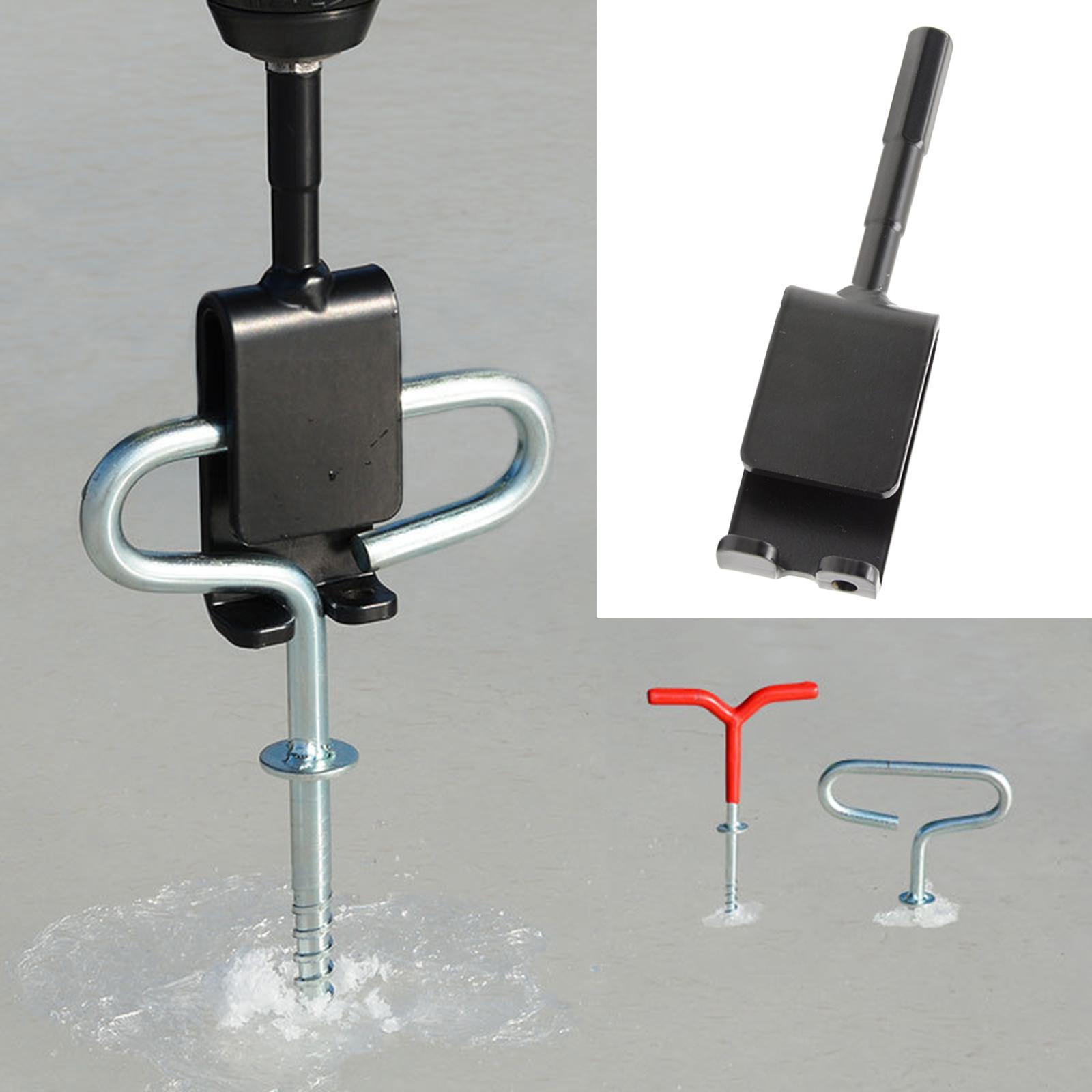 Ice Anchor Power Drill Adapter, Portable Shelter Tent Fixer Accessory for Nails Ice Fishing Anchors Fixation of Canopies