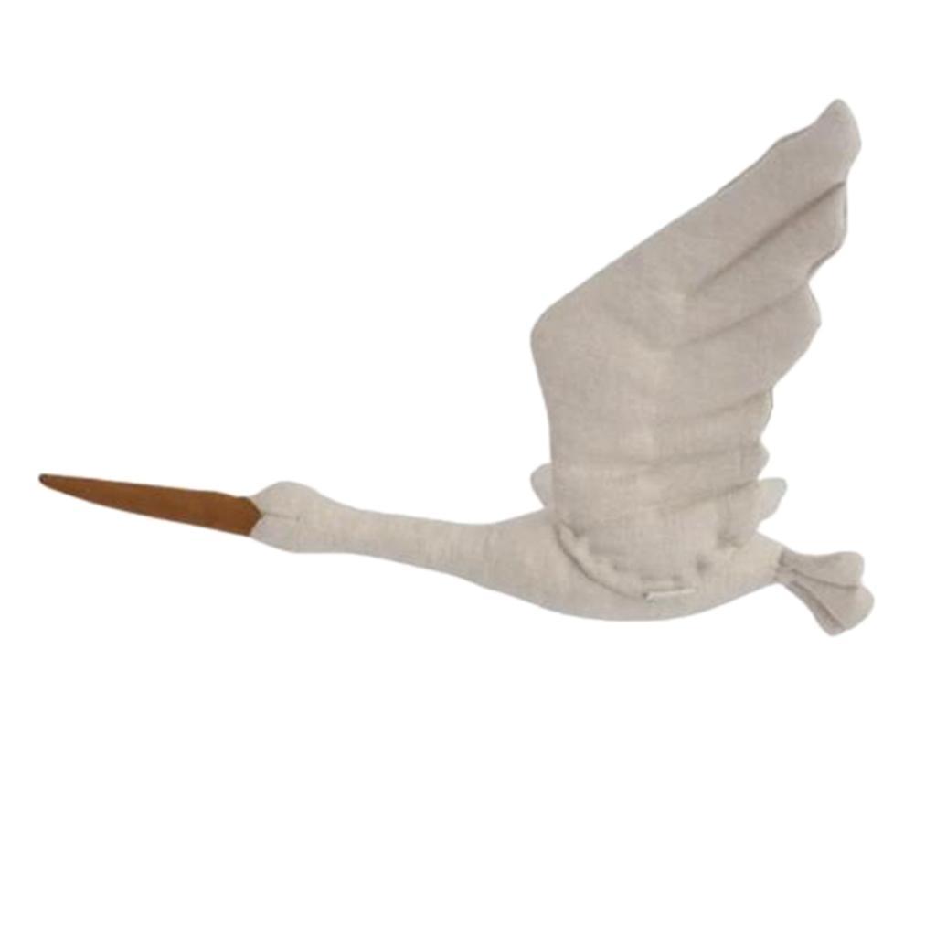 Linen Swan Plush Toy Nursery Room Decor Ceiling Kids Bedroom Ornament White