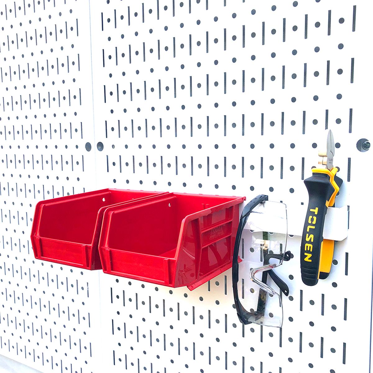 Bộ 3 Hộp Nhựa Đựng Dụng Cụ Pegboard - Hộp Đựng Đồ Nghề Sử Dụng Với Bảng Treo Dụng Cụ Sửa Chữa Pegboard Cơ Khí SMLIFE