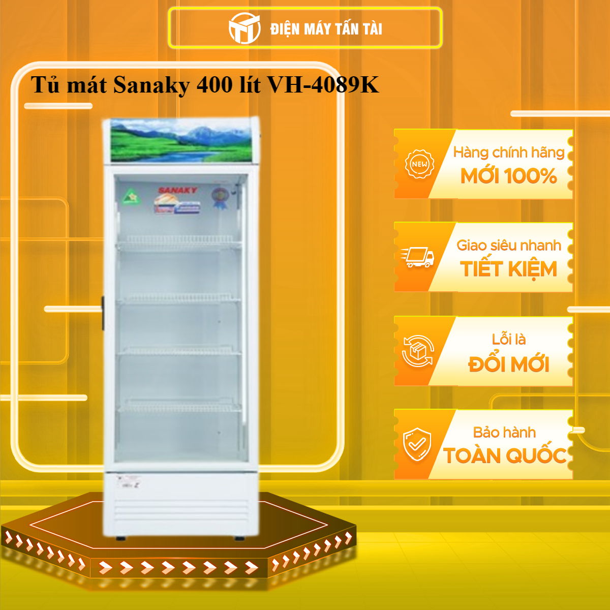Tủ mát Sanaky 340 lít VH-4089K - Hàng chính hãng (chỉ giao HCM)