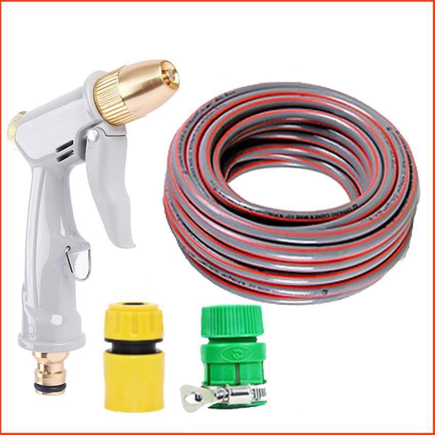 Bộ dây vòi xịt nước rửa xe, tưới cây tăng áp 3 lần, loại 15m 206846