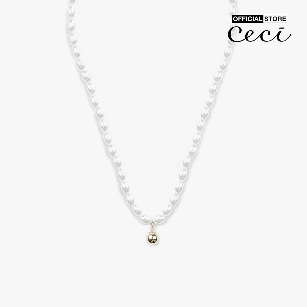 CECI - Dây chuyền nữ chuỗi ngọc trai sang trọng CC4-02000106-27