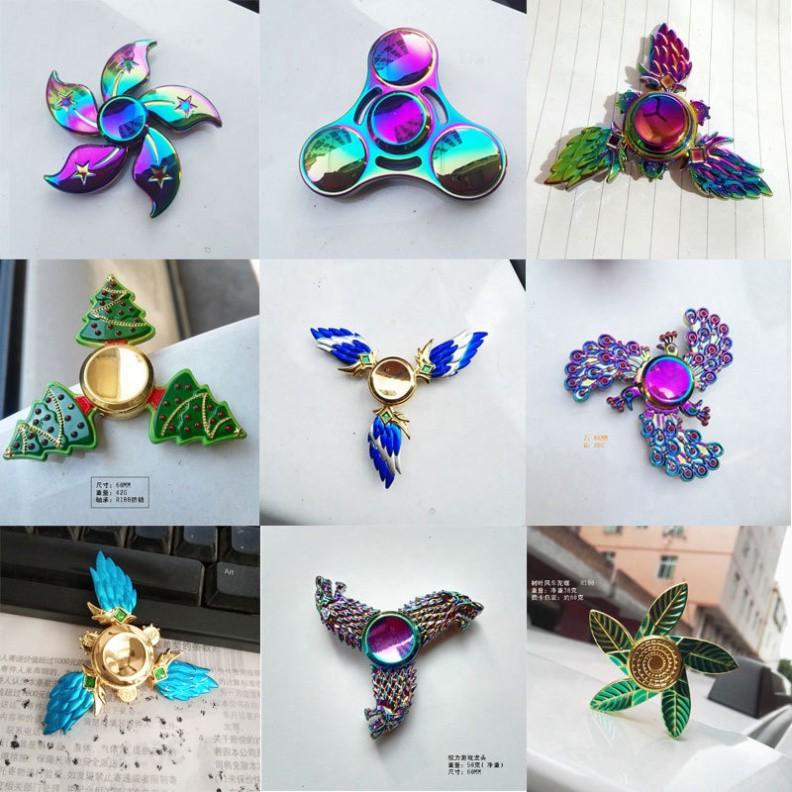 SPINNER CON QUAY 3 CÁNH Nhiều Màu Sắc Kim loại Chơi Giải Trí Xả Stress Giảm Căng Thẳng Hiệu Quả Rubik
