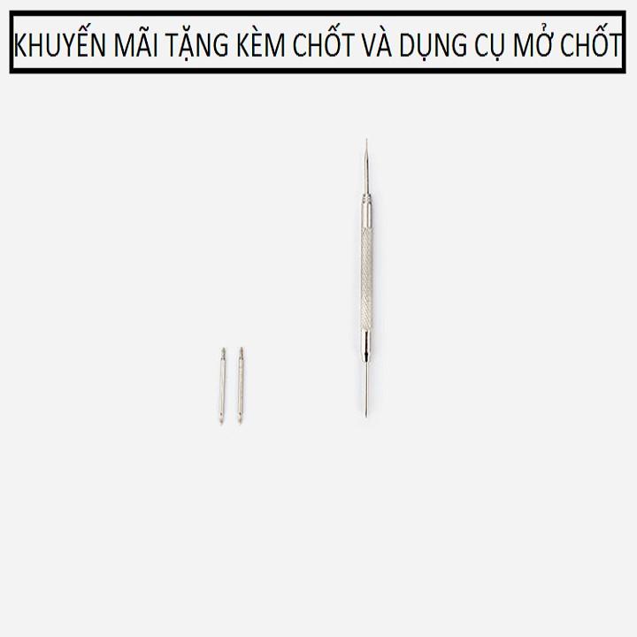 Dây Đồng Hồ Da Bò Dập Vân Da Cá Sấu - Dây Da Đồng Hồ 18mm 20mm 22mm