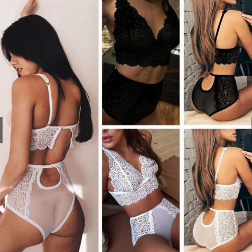 Set nội y/ Bộ đồ lót phối ren hoa cao cấp phong cách Âu Mỹ, ôm sát gợi cảm đầy quyến rũ LYEB022