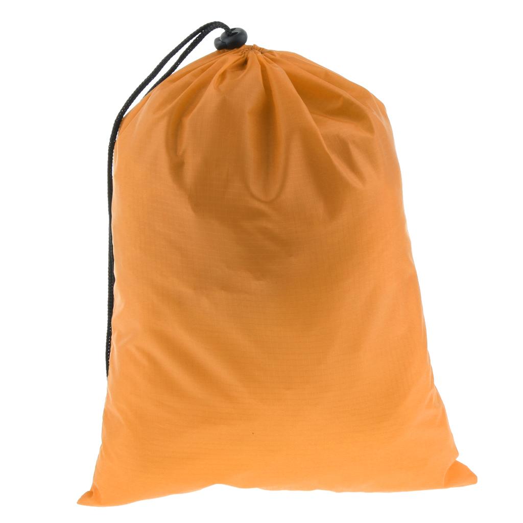2xWaterproof Drawstring Storage Bag Stuff Bag for Clothes Shoes orange