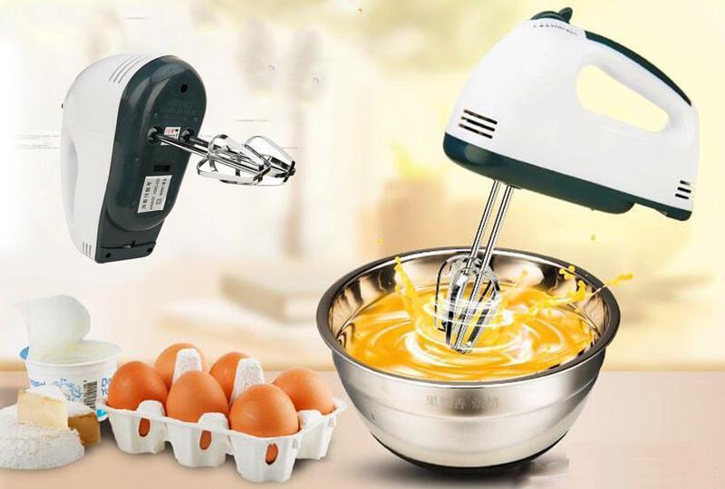 Máy Đánh Trứng 7 Tốc Độ - Tặng Kèm Dụng Cụ Xịt Cốt Nước Chanh - Trắng - Hàng Chất Lượng