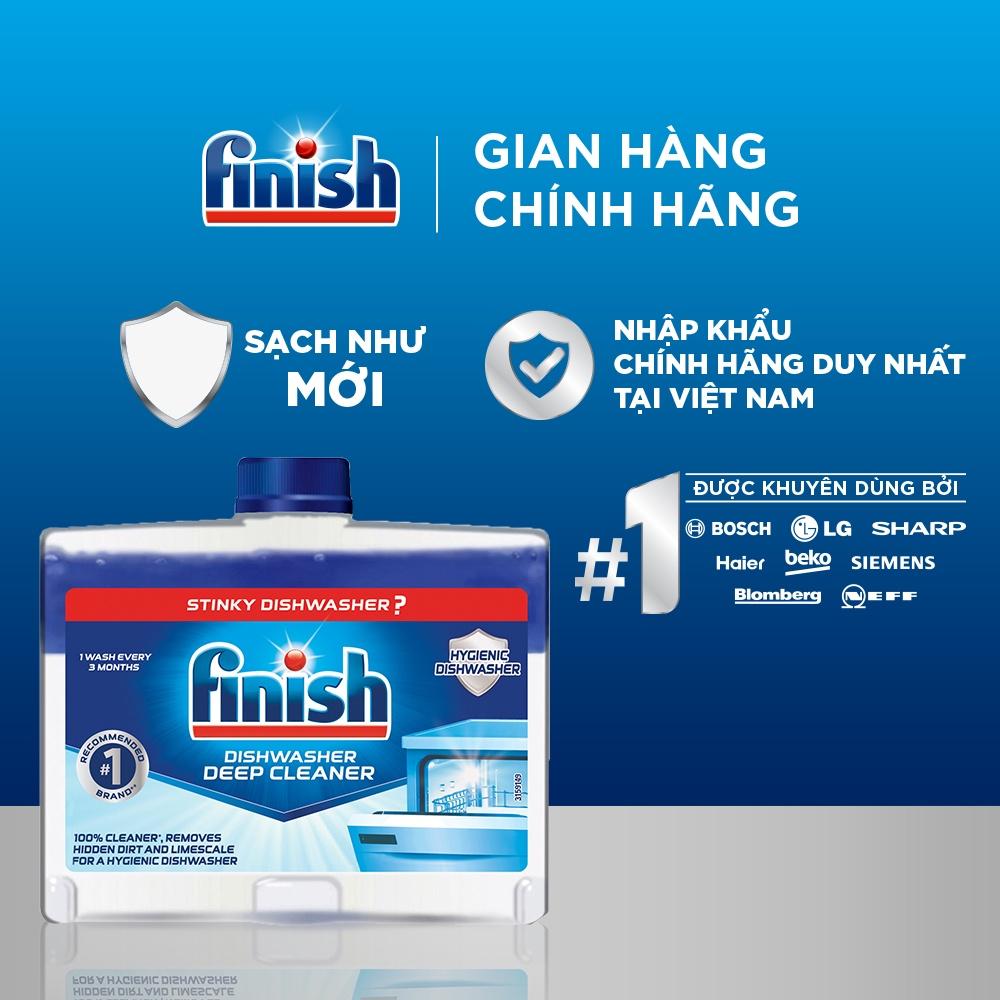 Dung Dịch Tẩy Rửa Máy Rửa Chén Bát Finish Dishwasher Deep Cleaner - chai 250ML