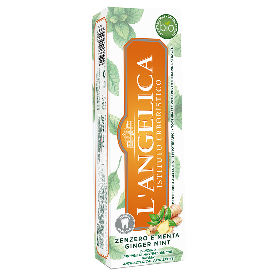 Kem Đánh Răng L'Angelica Toothpaste - Mint and Ginger - Bạc Hà và Gừng