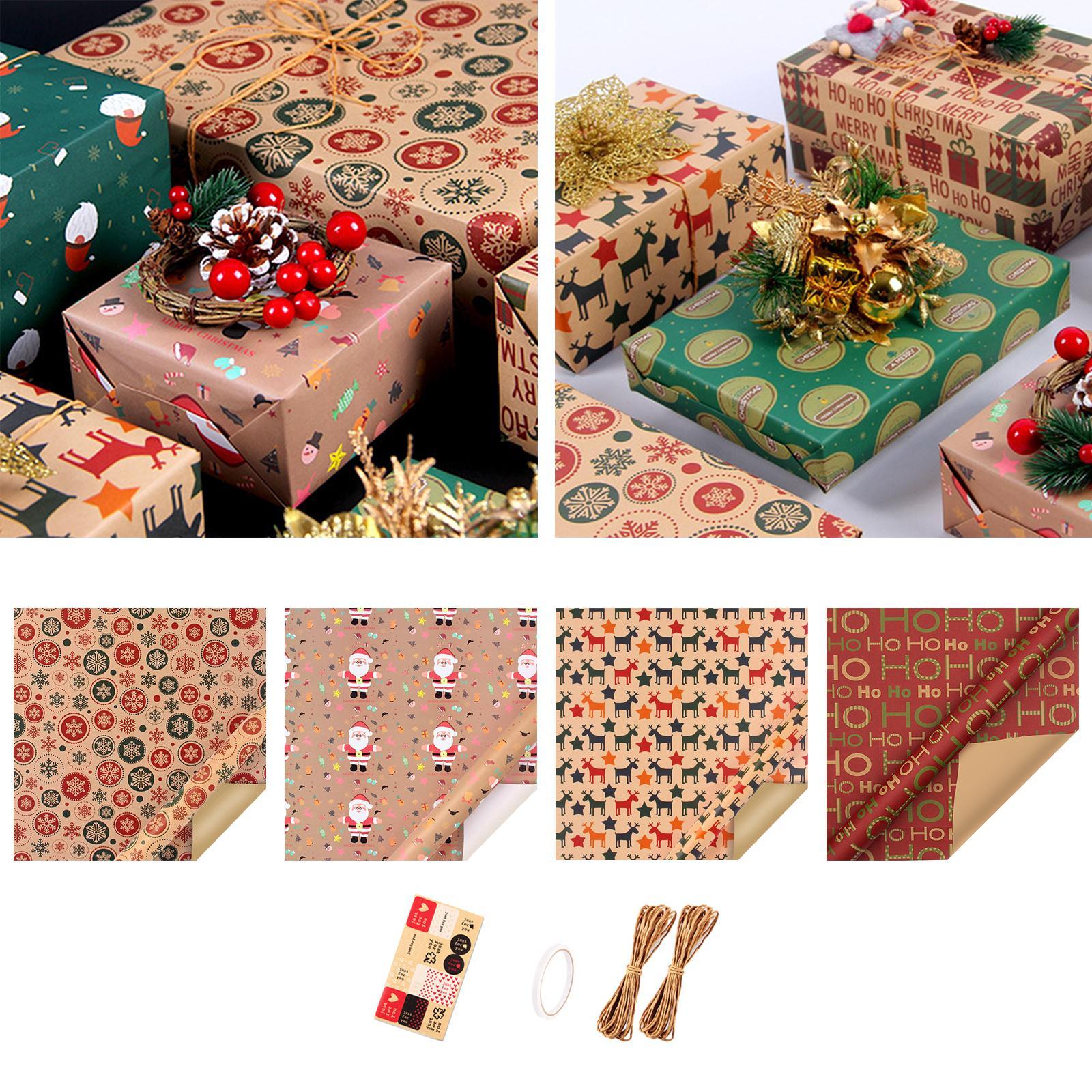 Christmas Wrapping Paper Classic DIY Supplies for Thanksgiving Party Wedding