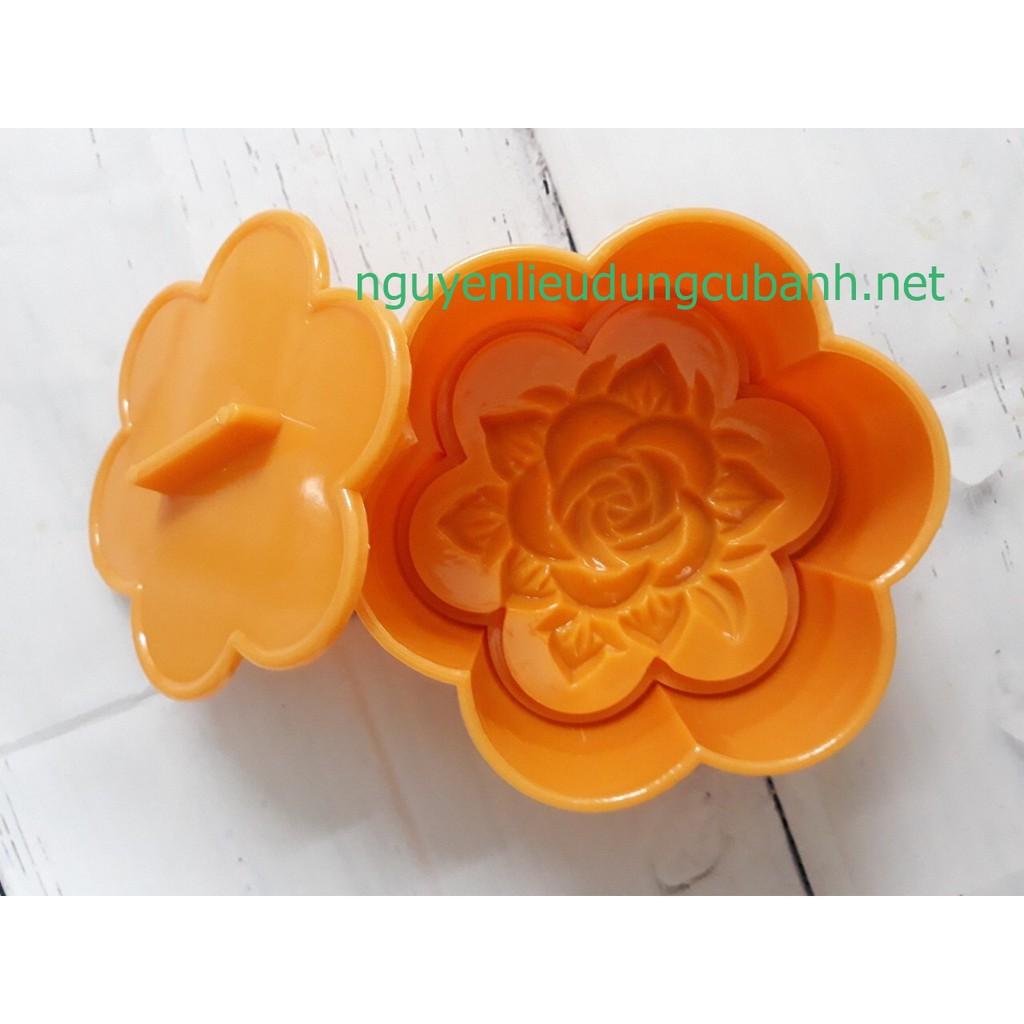 KHUÔN XÔI HÌNH CÁNH HOA MAI MẶT HOA HỒNG - 15CM