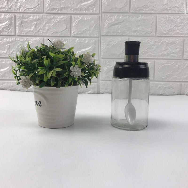 Lọ Đựng Gia Vị, Hũ Đựng Gia Vị Kèm Muỗng Thìa Bằng Thủy Tinh CAO CẤP Model 2021- dung tích 250ml-